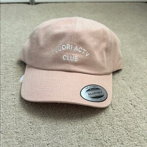 Vuori Pale Pink Dad Cap with Embroidered Logo